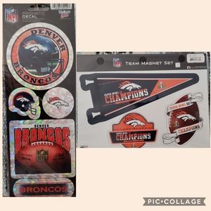 New Out of print 2 piece Denver Broncos set 50TH SUPER BOWL CHAMPI ANNIV…